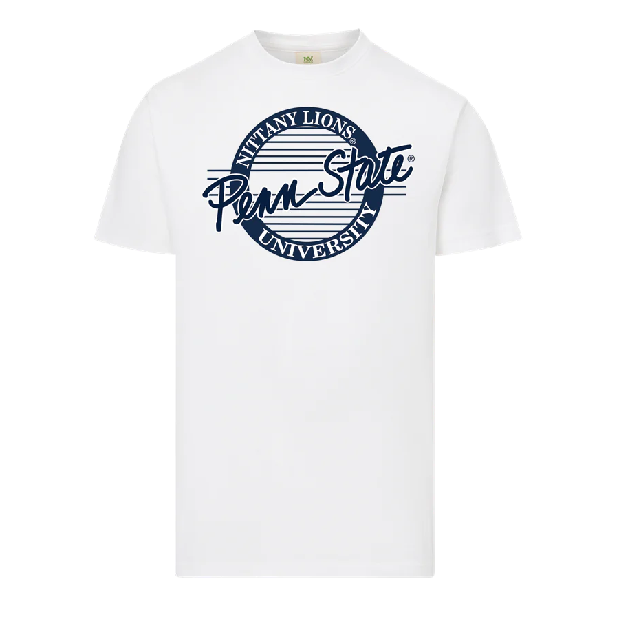 Penn State Retro Circle Tee White