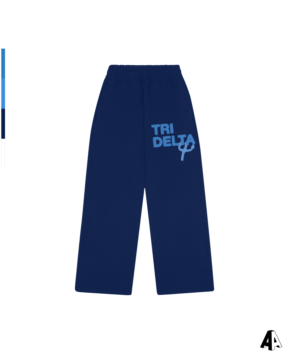 Free Spirit Navy Sweatpants - Delta Delta Delta - front