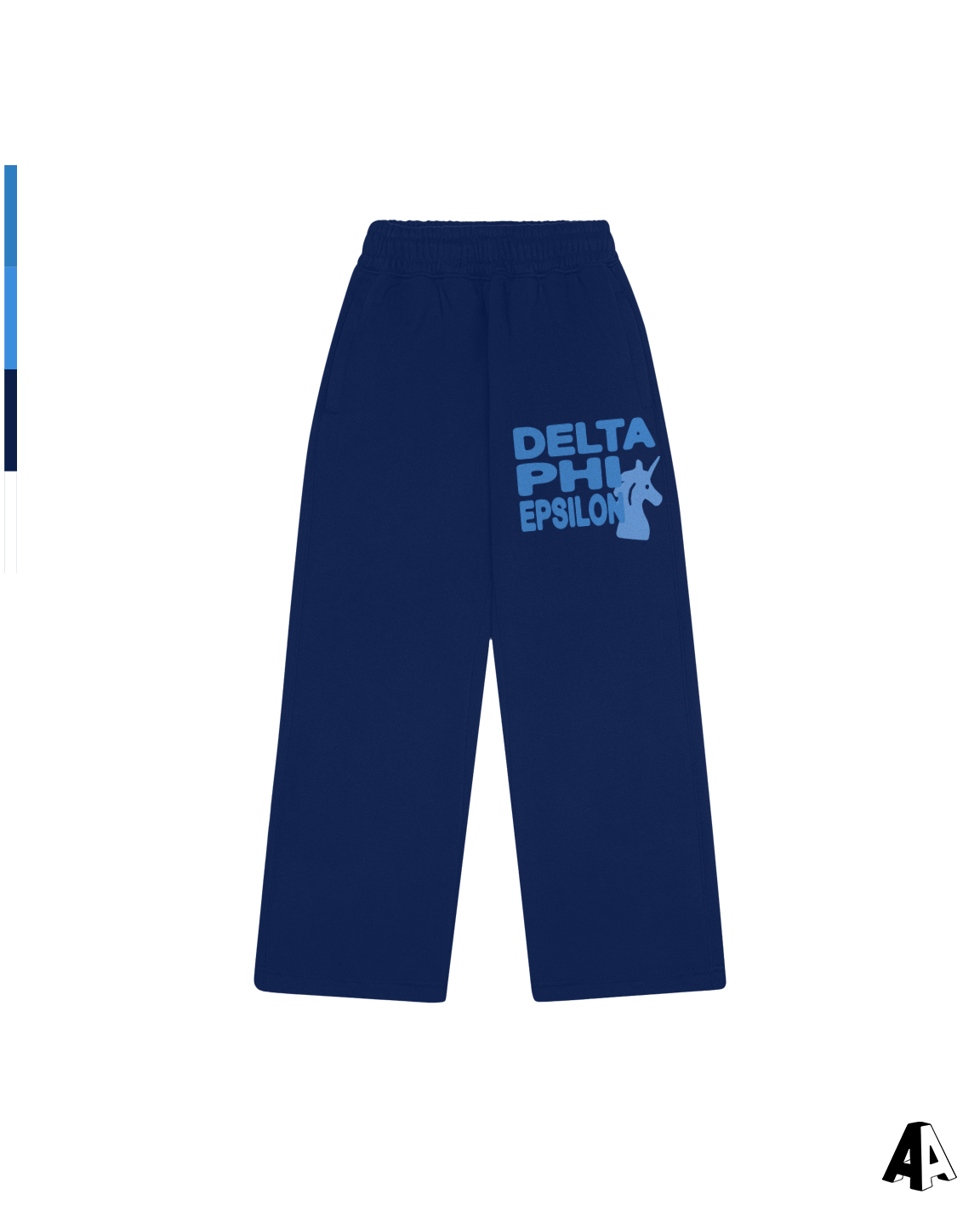 Free Spirit Navy Sweatpants - Delta Phi Epsilon - front