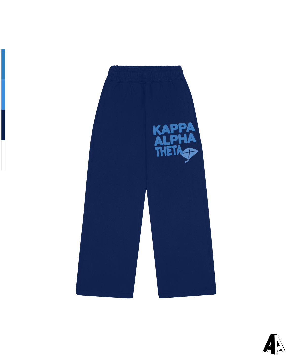 Free Spirit Navy Sweatpants - Kappa Alpha Theta - front