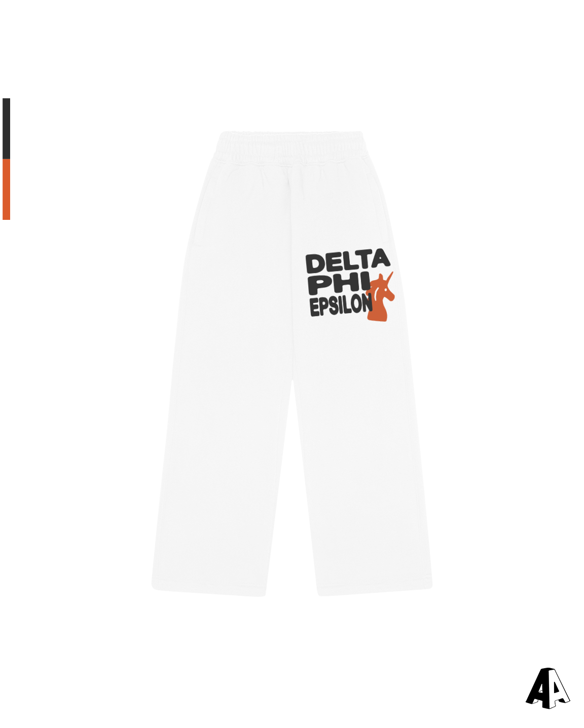 Free Spirit White Sweatpants - Delta Phi Epsilon - front