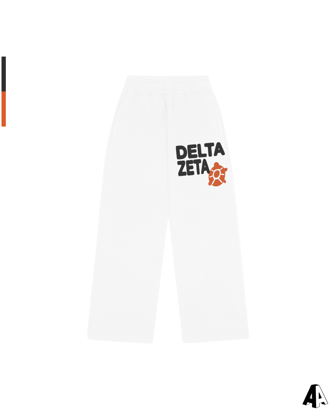 Free Spirit White Sweatpants - Delta Zeta - front