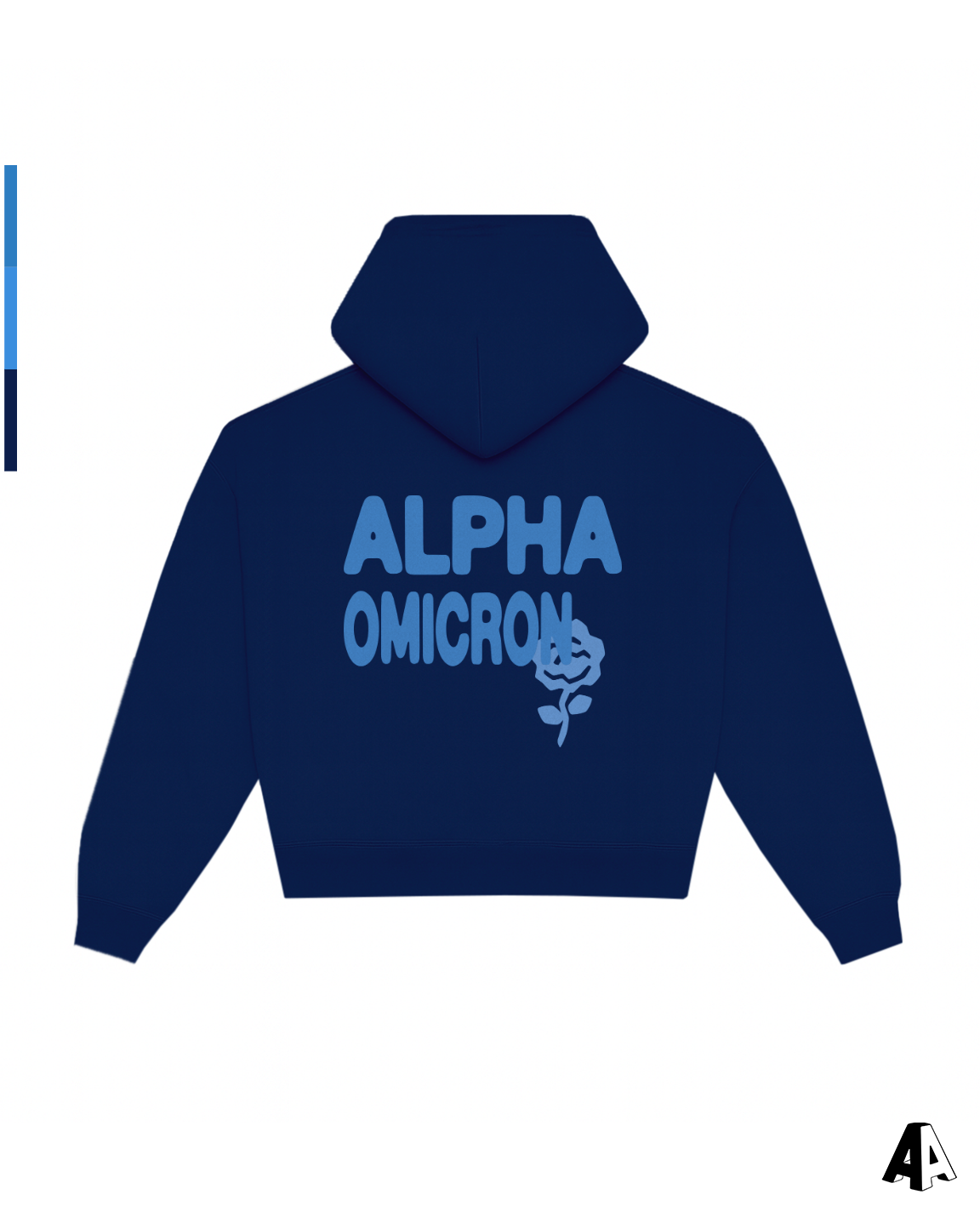 Free Spirit Navy Hoodie - Alpha Omicron Pi - back
