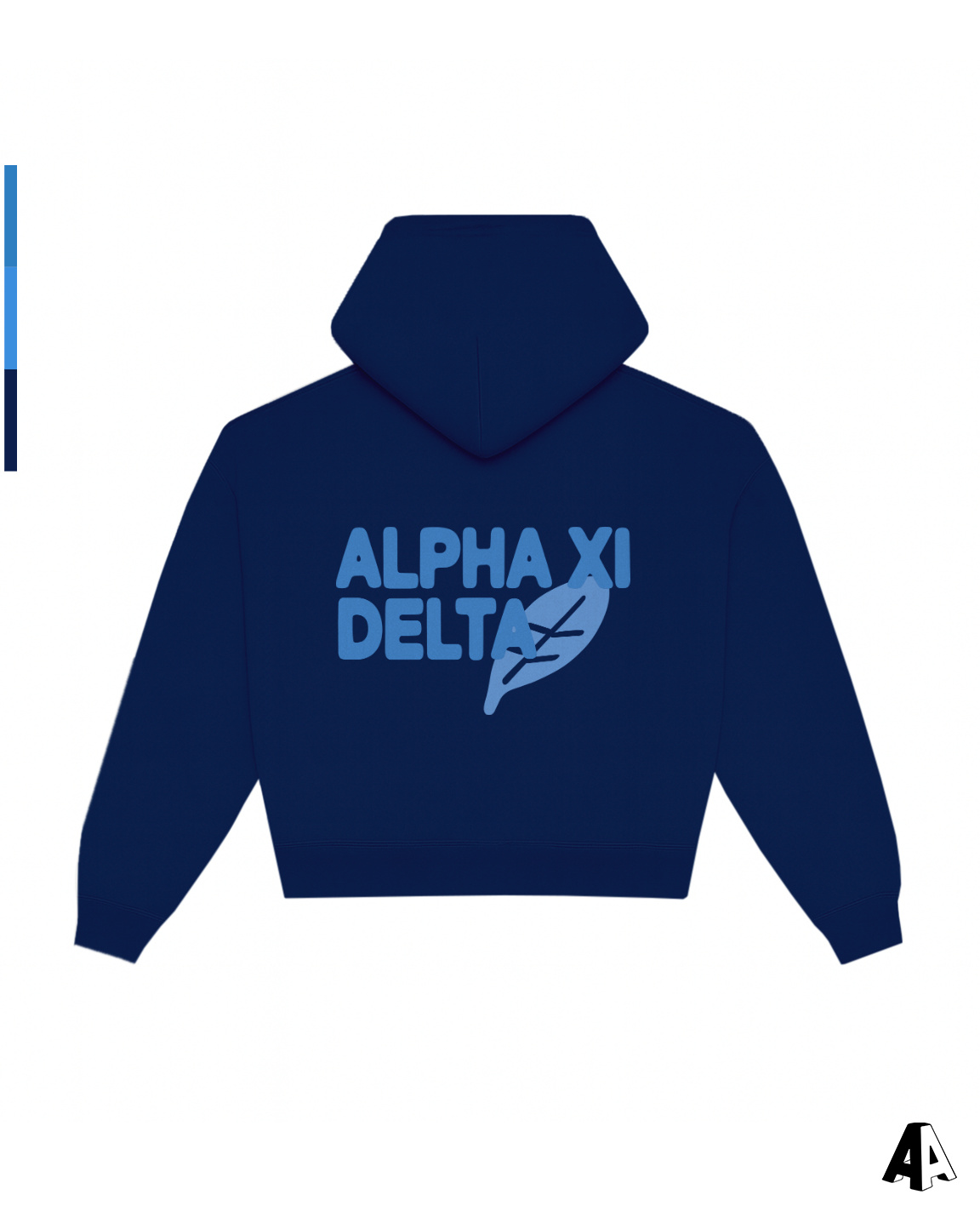 Free Spirit Navy Hoodie - Alpha Xi Delta - back