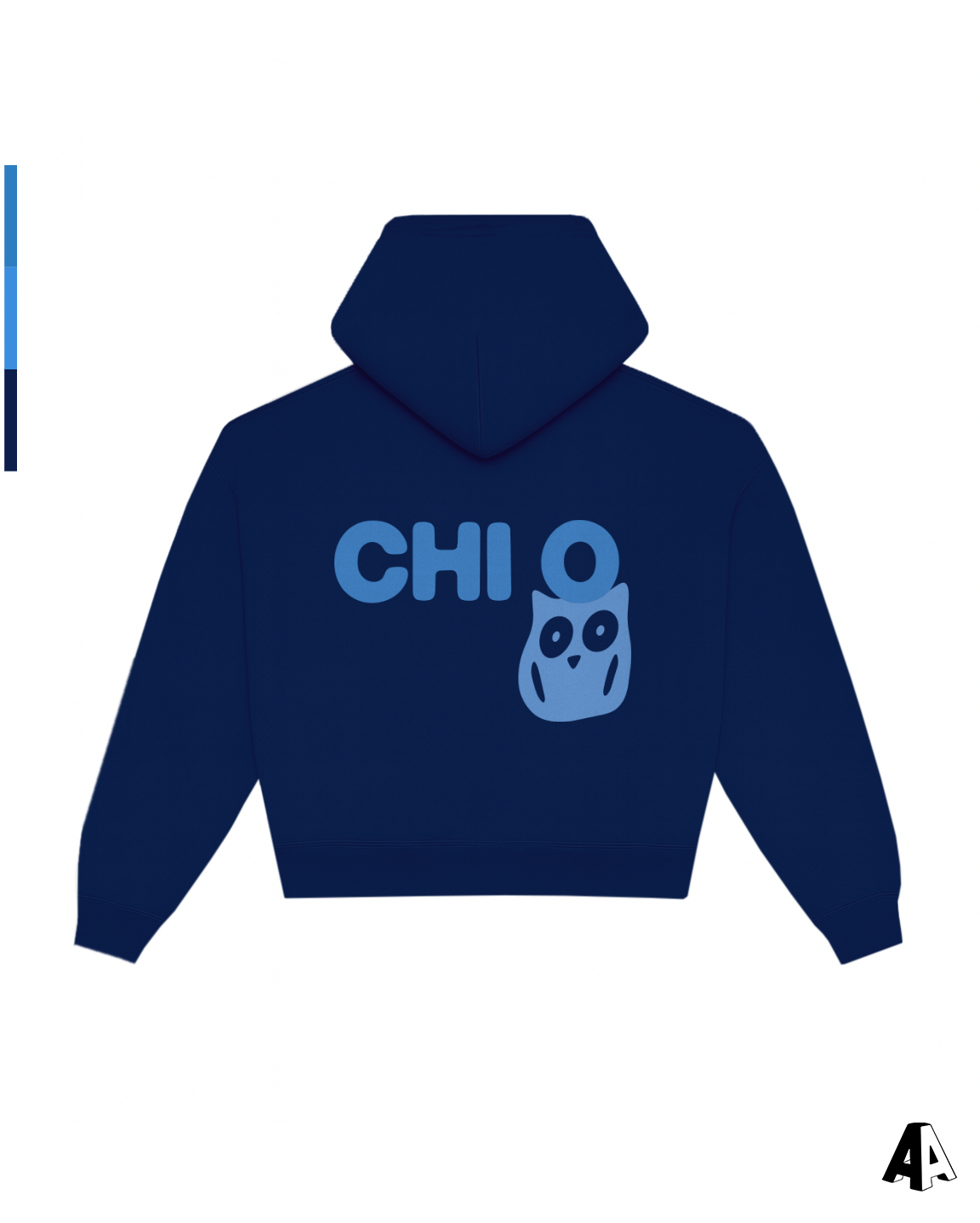 Free Spirit Navy Hoodie - Chi Omega - back