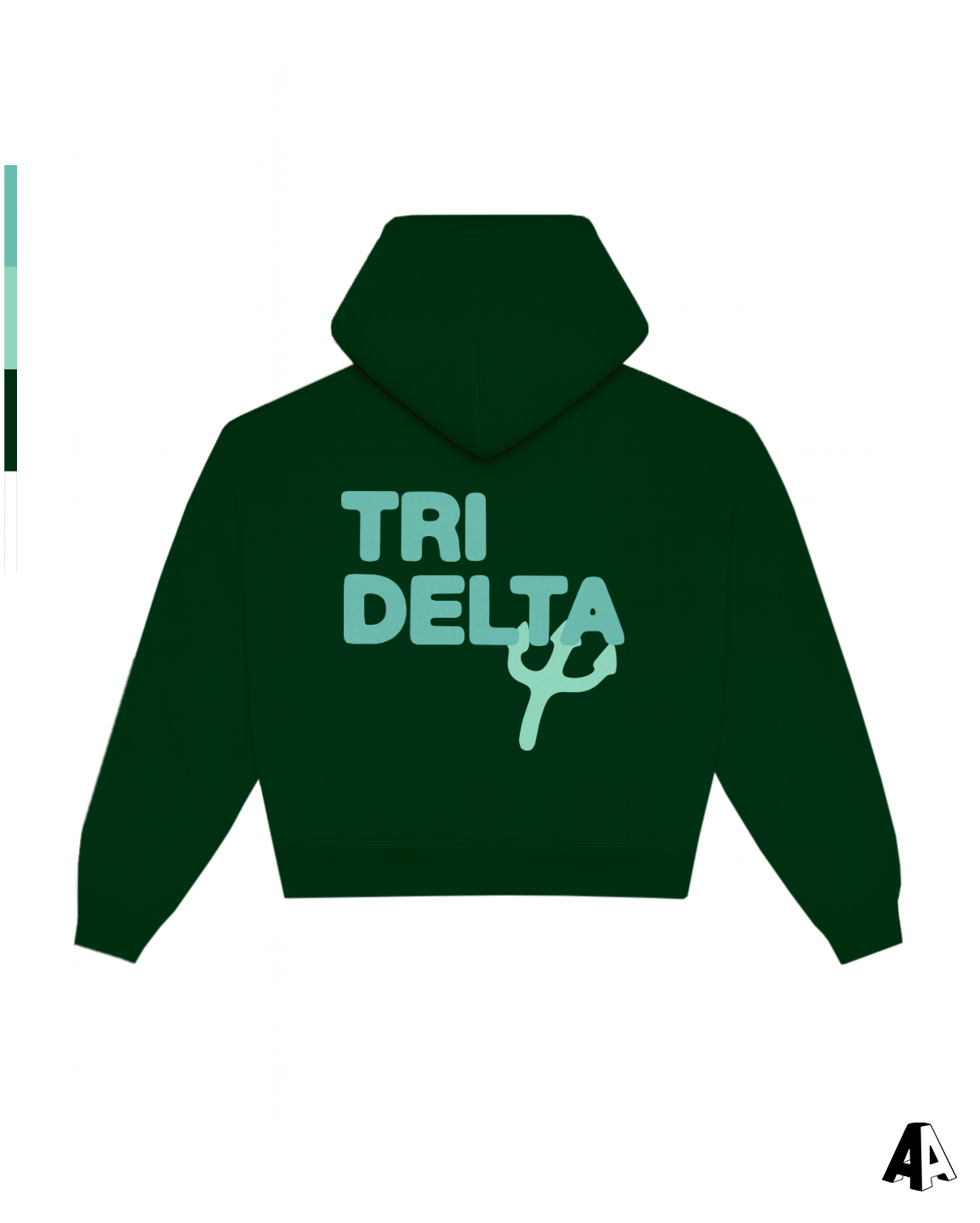 Free Spirit Forest Green Hoodie - Delta Delta Delta - back