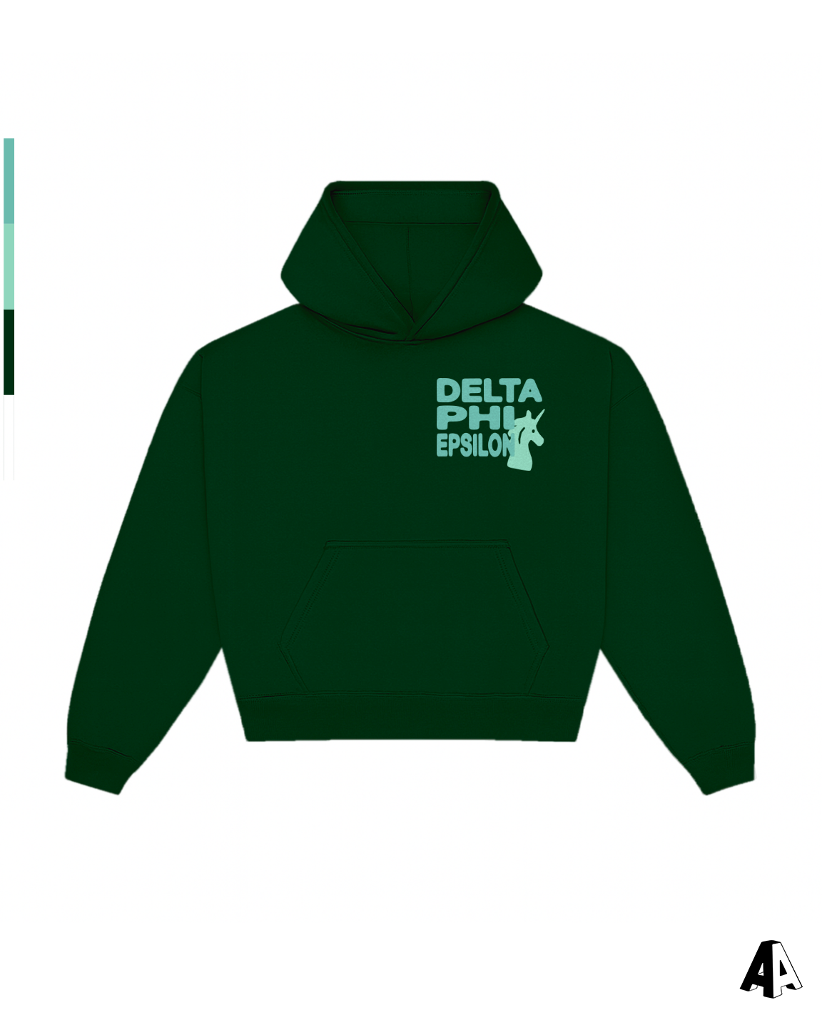 Free Spirit Forest Green Hoodie - Delta Phi Epsilon - front