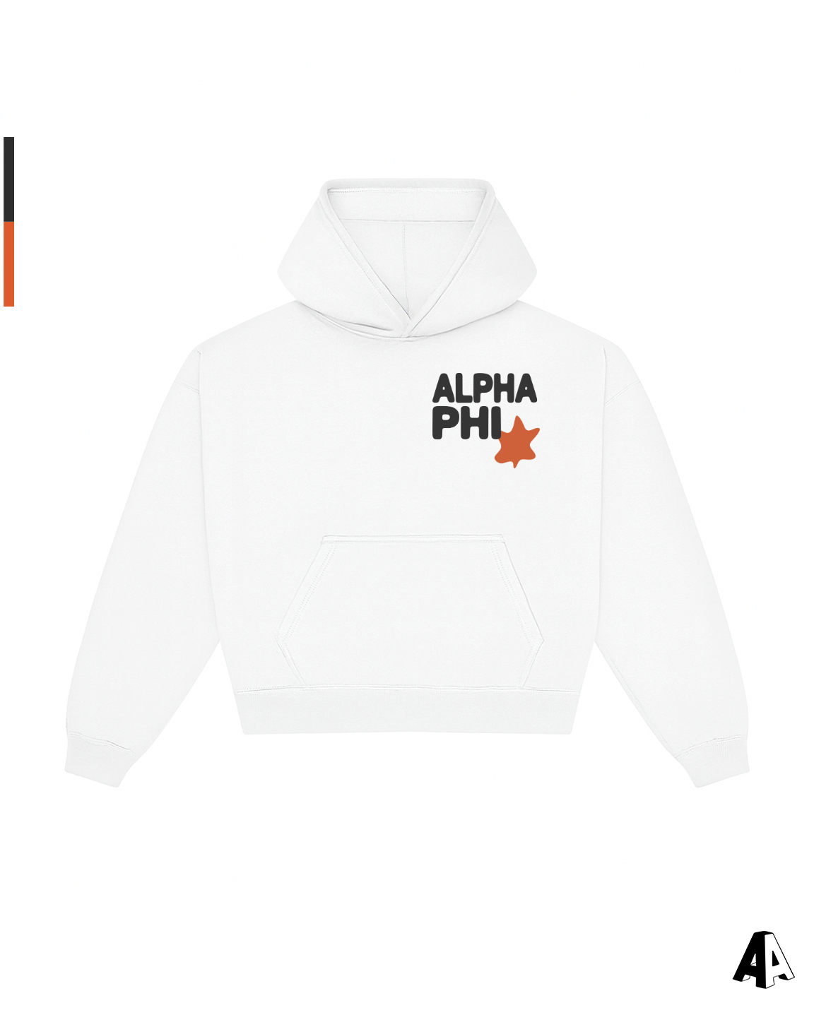 Free Spirit White Hoodie - Alpha Phi - front