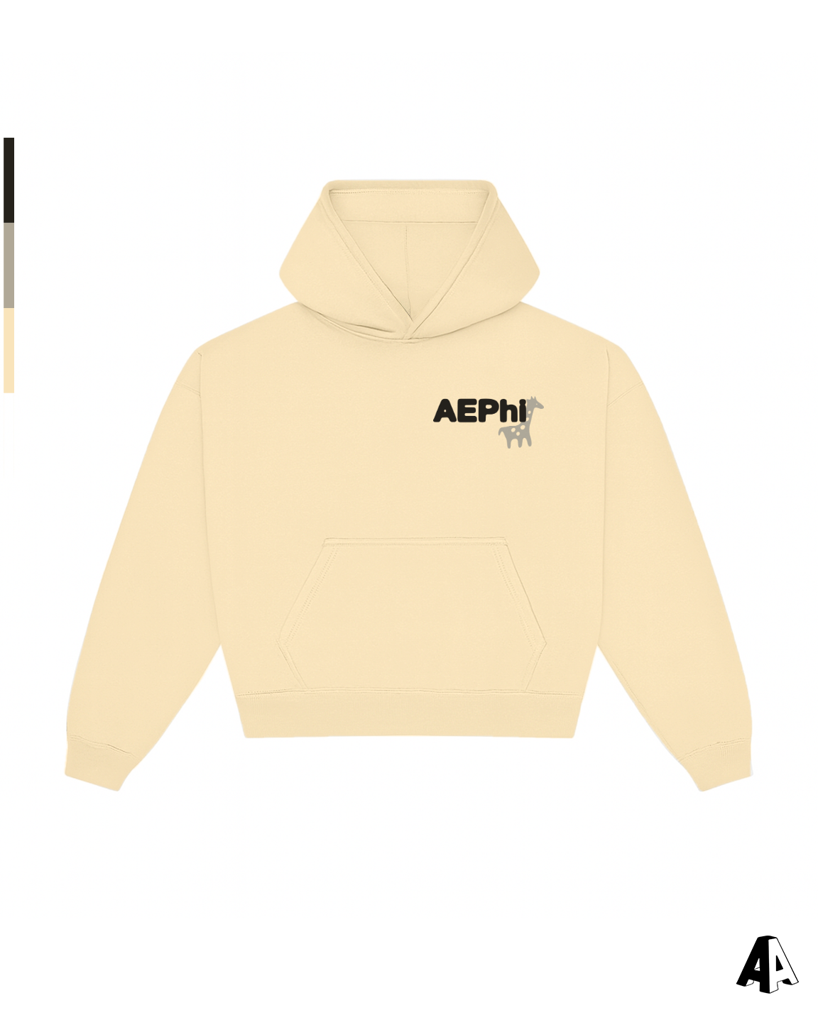 Free Spirit Light Yellow Hoodie - Alpha Epsilon Phi - front