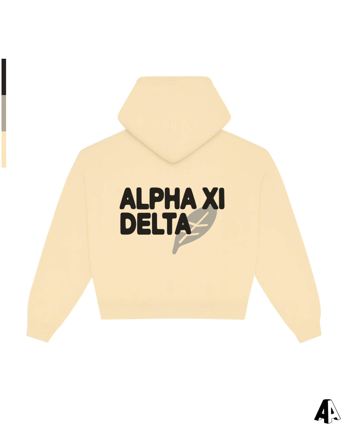 Free Spirit Light Yellow Hoodie - Alpha Xi Delta - back
