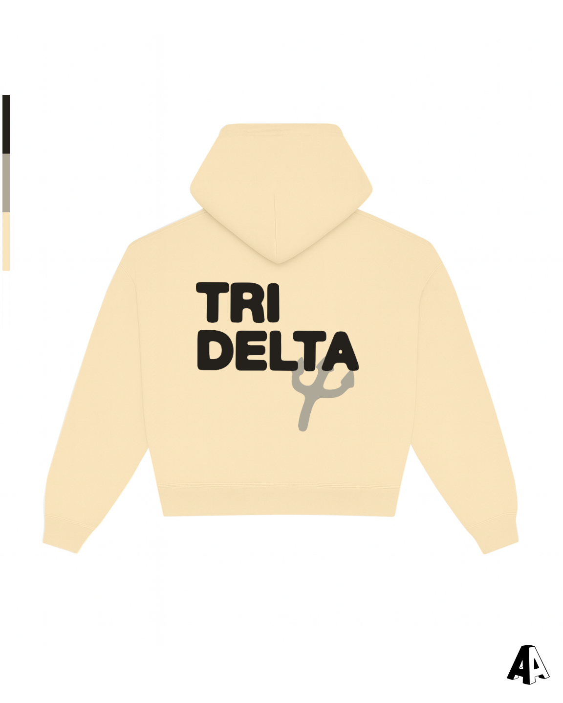 Free Spirit Light Yellow Hoodie - Delta Delta Delta - back