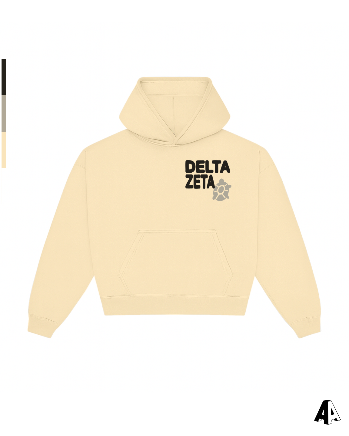 Free Spirit Light Yellow Hoodie - Delta Zeta - front