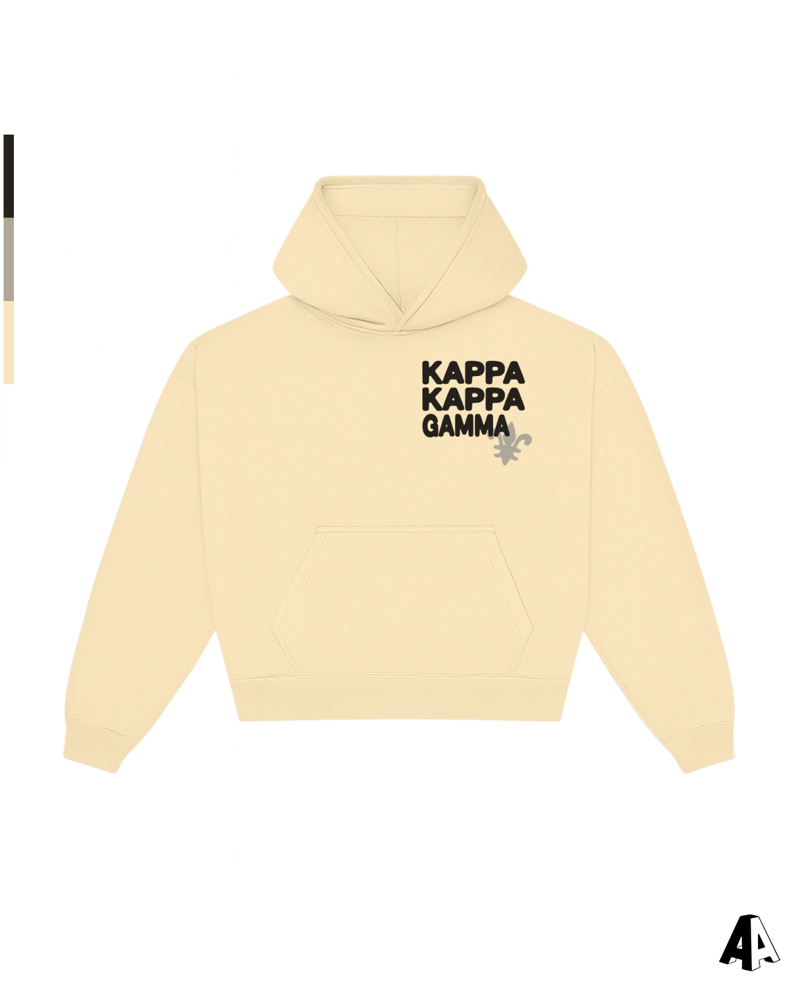 Free Spirit Light Yellow Hoodie - Kappa Kappa Gamma - front