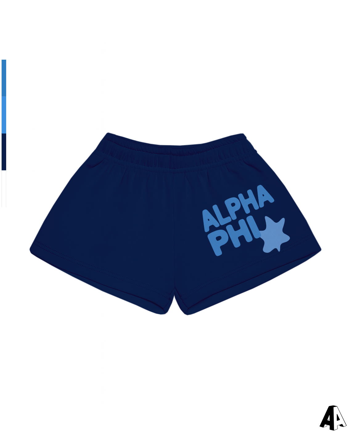 Free Spirit Navy Shorts - Alpha Phi - front