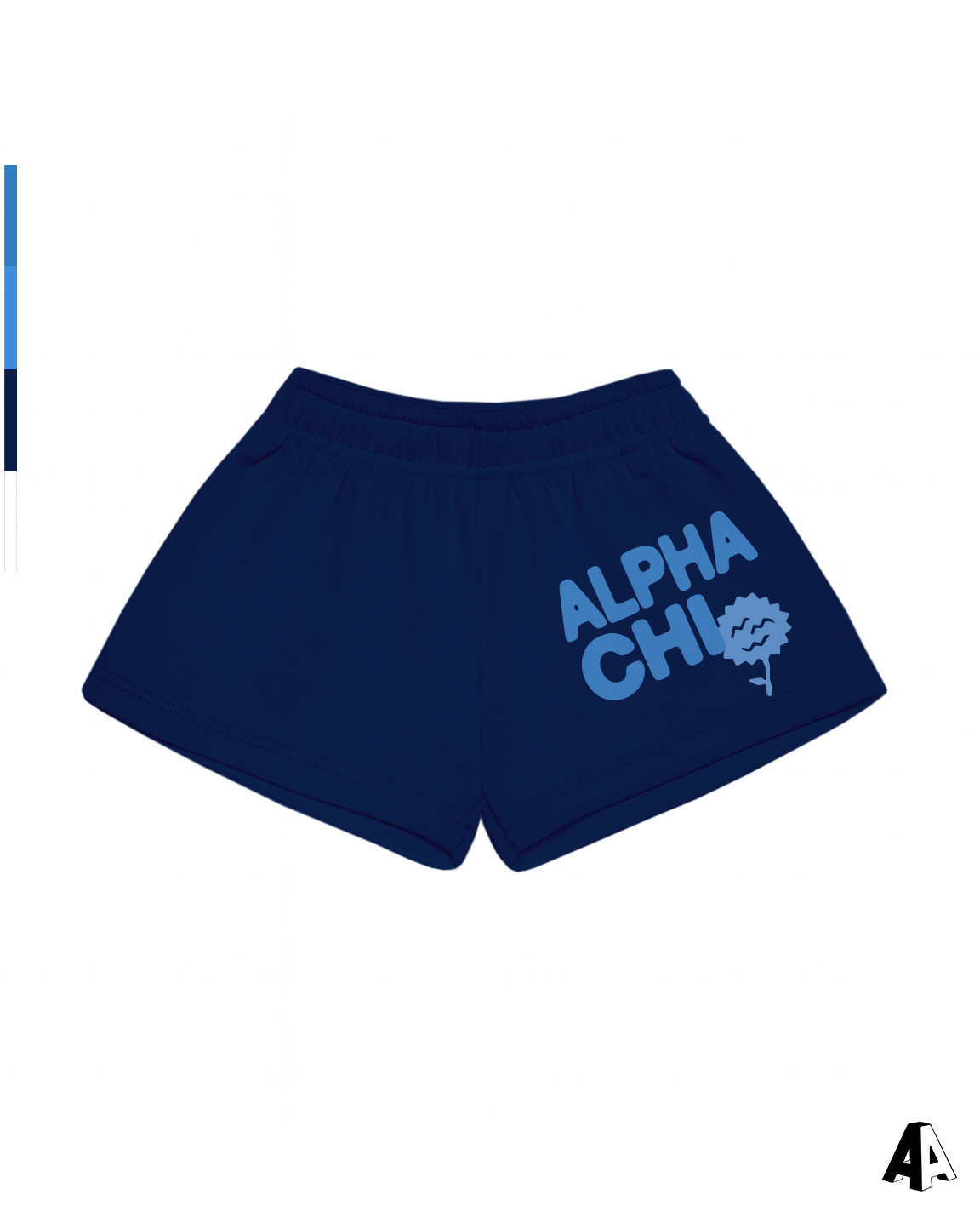Free Spirit Navy Shorts - Alpha Chi Omega - front