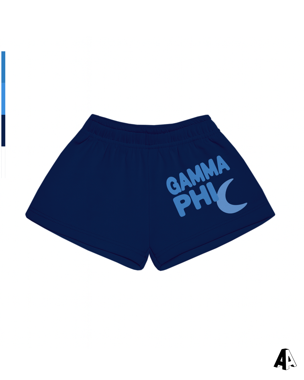 Free Spirit Navy Shorts - Gamma Phi Beta - front
