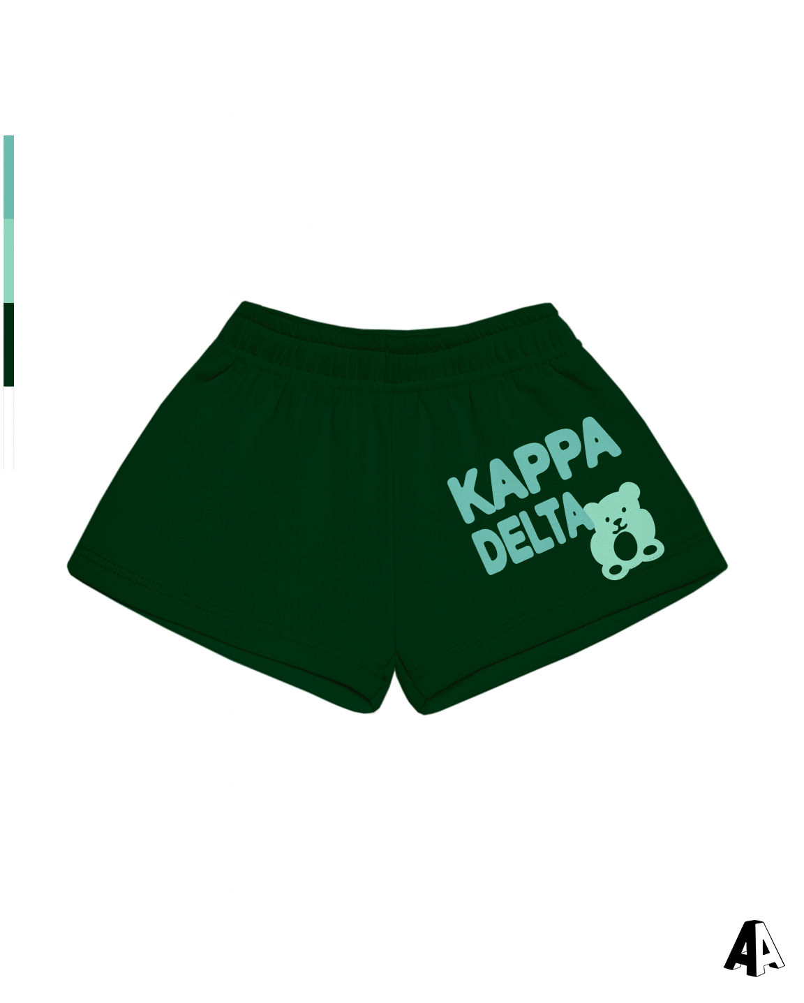 Free Spirit Forest Green Shorts - Kappa Delta - front