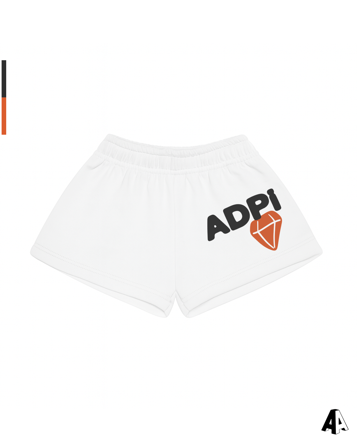 Free Spirit White Shorts - Alpha Delta Pi - front