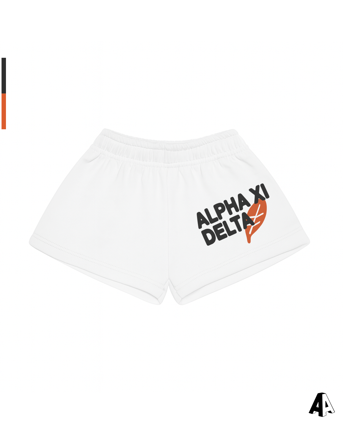 Free Spirit White Shorts - Alpha Xi Delta - front