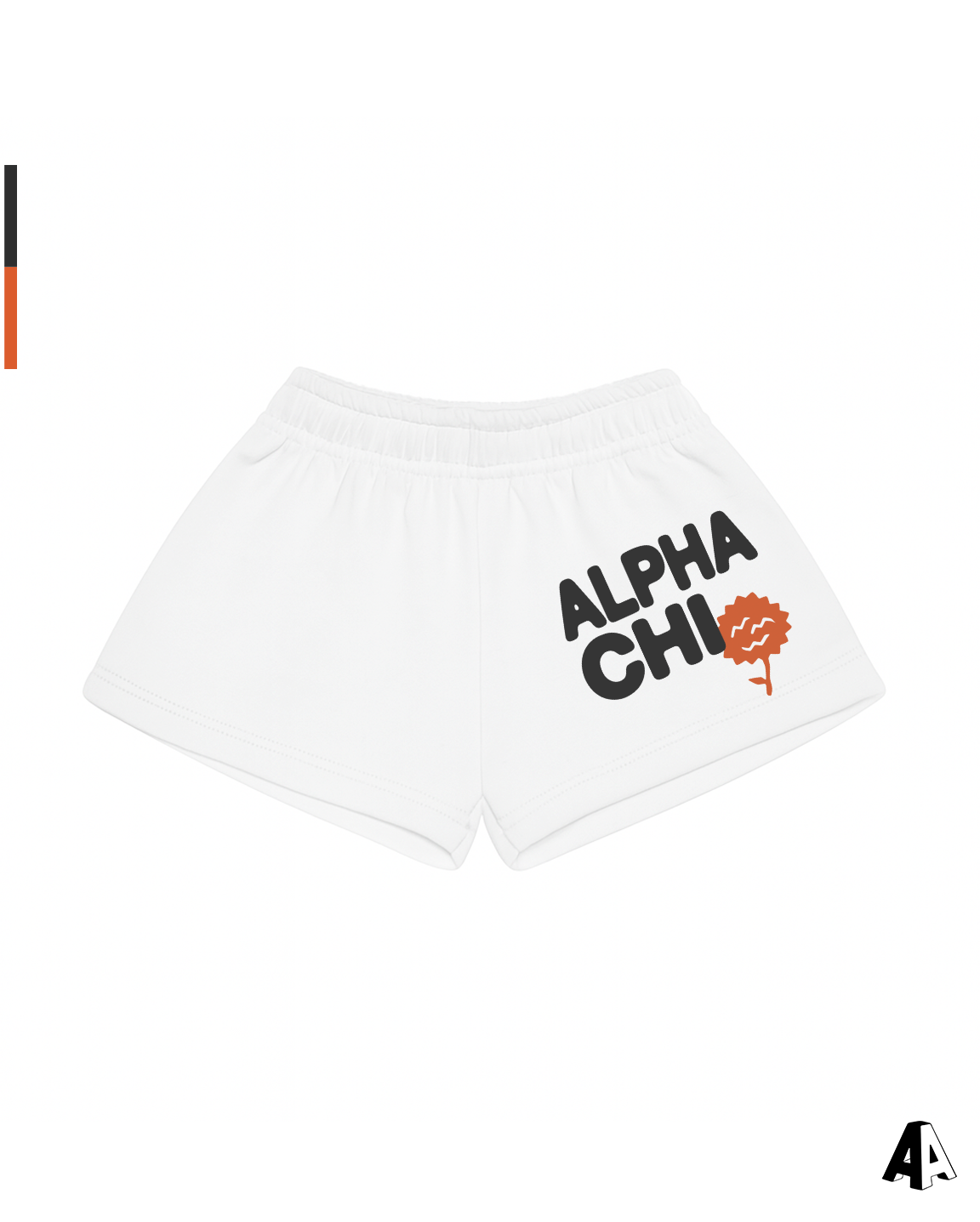 Free Spirit White Shorts - Alpha Chi Omega - front