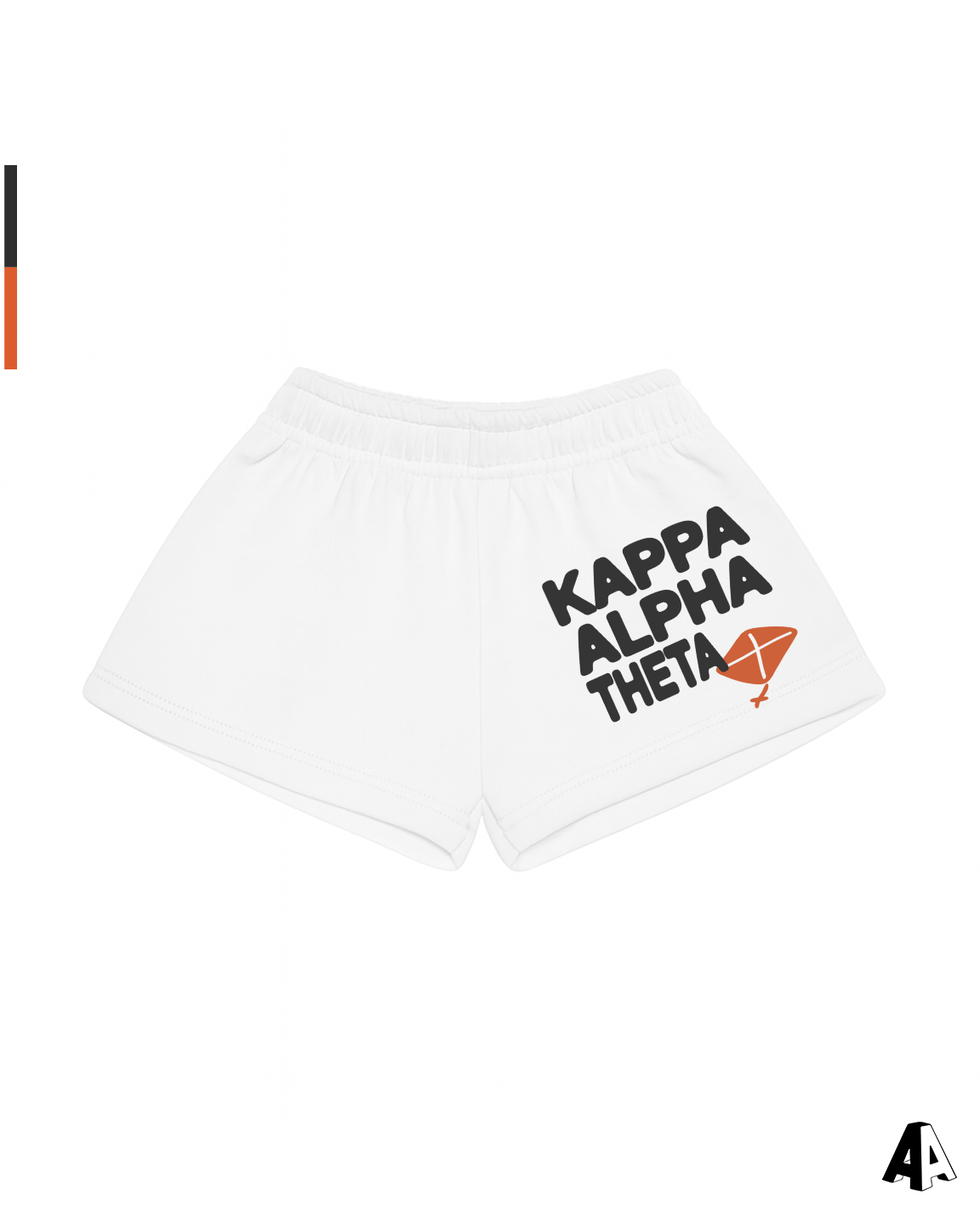 Free Spirit White Shorts - Kappa Alpha Theta - front