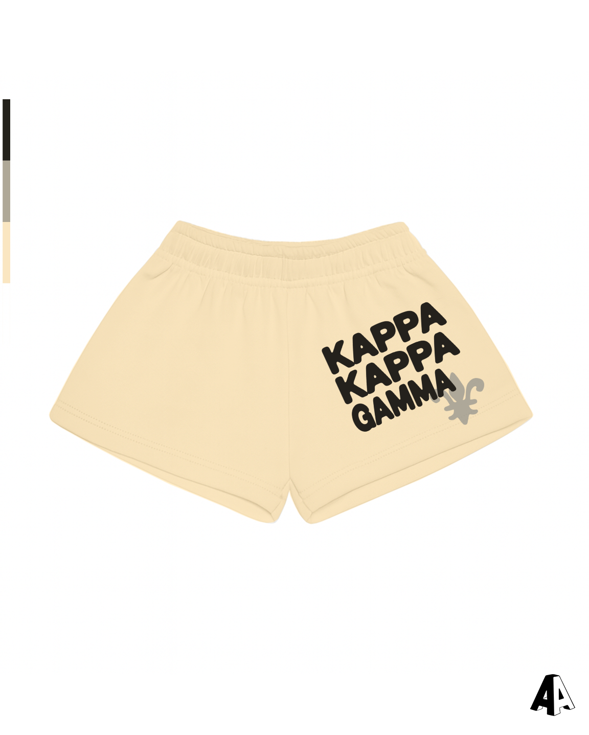 Free Spirit Light Yellow Shorts - Kappa Kappa Gamma - front